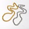 304 Stainless Steel Double Link Chain Necklace, with Lobster Claw Clasps, Mixed Color, 19.48 inch(49.5cm)