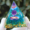 Orgonite Pyramid Resin Energy Generators, Reiki Amethyst Chips Inside for Home Office Desk Decoration, 50mm