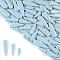 3 Styles Teardrop Shape Porcelain Mosaic Tiles, for DIY Mosaic Art Crafts, Picture Frames and More, Pale Turquoise, 21~40x8~12x4mm, about 100g/set
