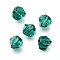 Glass Imitation Austrian Crystal Beads, Polygon, Faceted, Dark Cyan, 7x7.5x7.5mm, Hole: 1.2mm