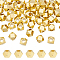 60Pcs Brass Spacer Beads, Polygon, Real 14K Gold Plated, 5x5x5mm, Hole: 2.4mm
