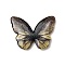 Epoxy Resin Cabochons, Butterfly, with Magnet & Glitter Powder, Light Khaki, 30x40x6mm