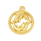 Twelve Constellations Alloy Pendants, Pisces, 22.5x19x2.5mm, Hole: 1.8mm