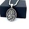Ancient Greek 304 Stainless Steel Religion Embossed Saint Pendant Punk Hip-hop Necklaces, Stainless Steel Color