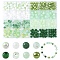 480Pcs 8 Styles Mixed Styles Acrylic Beads, Round, Green, 8mm, Hole: 1~2mm, 60pcs/style