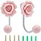 Porcrelain 3D Flower Ceramic Wall Coat Hook, PeachPuff, 102x52x80mm, Hole: 11.5x7.5mm