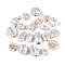 Pearlized Opaque Acrylic Beads, Mixed Shapes, Antique White, 9~18x8.5~29x3~14mm, Hole: 1.6~4mm, about 467pcs/500g