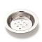 2 Pcs Alloy Candle Lids, Flat Round, Platinum, 5.8x1cm, Hole: 3.5mm