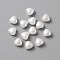 ABS Plastic Imitation Pearl  Beads, Heart, White, 6x6x4mm, Hole: 1.2mm