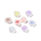 Luminous Resin Decoden Cabochons, Glow in the Dark Flower, Mixed Color, 7.5x7x3mm