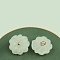 Resin Pendants, Lotus, Imitation Jade, Light Green, 15.5x7.5mm