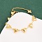 304 Stainless Steel Heart Link Chain Bracelets for Valentine's Day Gift, Golden, 7-1/2 inch(18.9cm), exdenter: 60mm