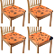 Hallowmas Polyester Chair Cover, Pumpkin, 360~460x360~460x38~60mm