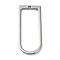 Rack Plating Alloy Pendants, Oval, Platinum, 30x13x1mm, Hole: 1mm