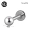 G23 Titanium 17 Gauge Internally Threaded Labrets, Piercing Jewelry for Women Men, Stainless Steel Color, Round, 6mm, Pin: 1.2mm
