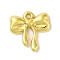 304 Stainless Steel Pendants, Bowknot Charm, Real 18K Gold Plated, 16x15x3mm, Hole: 1.4mm