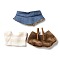 Cloth Clothing Sets for DIY Doll Making, Mixed Color, 55~80x84~130x4~7mm, 3pcs/set