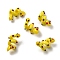Handmade Lampwork Enamel Beads, Snake, Bumpy, Yellow, 27.5~31.5x15~20x14~16mm, Hole: 5~6mm