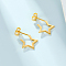 Simple Sterling Silver Star Stud Earrings, Golden, 13mm