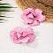 Flower Alloy Stud Earrings, Pink, 80x80mm