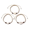 3Pcs 3 Styles Turtle & Starfish Dyed Synthetic Turquoise & Cowrie Shell Braided Bead Bracelet Sets, Summer Beach Adjustable Nylon Cord Stackable Bracelets for Women Men, Mixed Shapes, Inner Diameter: 2-1/8~3-1/2 inch(5.35~8.8cm), about 1pc/style