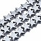 Non-magnetic Synthetic Hematite Beads Strands, Grade A, Star, Black, 10x10x2.5mm, Hole: 0.9mm