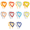 10Pcs 10 Colors 304 Stainless Steel Snap on Bails, with Enamel, Heart, Mixed Color, 11x9.5x3.5mm, Pin: 0.9mm, 1Pc/color