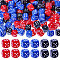 180Pcs 3 Colors Acrylic Beads, Dice, Mixed Color, 9.5x9.5x9.5mm, Hole: 2.5mm, 60pcs/color