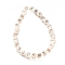 26Pcs 26 Styles Natural White Shell Disc Beads with Brass Slices, Letter A~Z, Golden, Creamy White, 5.5x4mm, Hole: 0.9mm, 1pc/style