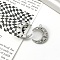 Alloy Pendants, with Resin Rhinestone, Moon, Crystal, 21x18mm