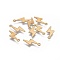 Brass Charms, Lightning Bolt, Raw(Unplated), 14x6x0.5mm, Hole: 1.2mm