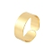 Brass Cuff Rings Settings, Long-Lasting Plated, Rack Plating, Lead Free & Cadmium Free, Real 18K Gold Plated, 7mm, Adjustable