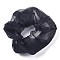 Girls Hair Accessories, Scrunchie/Scrunchy, Organza Elastic Hair Ties, Ponytail Holder, Black, 1.5~2mm, Inner Diameter: 45~55mm
