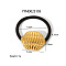 Stainless Steel Hair Tie Elastic Headband Black Hair Accessories, Golden, Shell Shape, 26x33mm