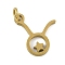 316L Surgical Stainless Steel Pendants, Constellation Charms, with Jump Ring, Golden, Taurus, 12x11.5x1.5mm, Hole: 2.5mm