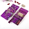 Square Chinese Style Brocade Zipper Bags with Tassel, for Bracelet, Necklace, Random Pattern, Purple, 11.5x11.5cm