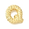 Rack Plating, Brass Pendants, Cadmium Free & Lead Free, Letter A~Z Charms, Letter Q, 21.5x21x6mm, Hole: 2.5x3mm