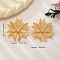 Alloy Stud Earrings, Flower, Golden, 50x50mm