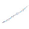 Glass and Acrylic and CCB Beads Strands, Mixed Shapes, for Jewelry Making, Faceted, Light Sky Blue, 10.8x8mm, Hole: 0.9mm, about 18pcs/strand, 7.09~7.48''(18~19cm)