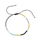 Плетеный браслет из стеклянных бусин для женщин BJEW-JB09601-1