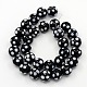 Chapelets de perles rondes vernissées manuelles LAMP-L007-10mm-01-2