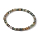 Natürliche indische Achat-Unterlegscheibe-Perlen-Stretch-Armbänder BJEW-JB09980-01-1