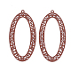 Grands pendentifs en filigrane en 430 acier inoxydable STAS-S108-08C-2