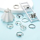 11 Style Adjustable Alloy Finger Rings RJEW-LS0001-14AS-5