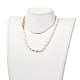Natürliche Barockperlen Keshi Perlen Armbänder & Halsketten Sets SJEW-JS01105-12