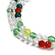Transparent Gradient Color Glass Beads Strands GLAA-E044-01A-4