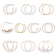 Anattasoul 10 paio di 10 orecchini a cerchio con perline in plastica e resina stile imitazione perla EJEW-AN0003-45-1