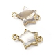 Natural Trochus Shell Connector Charms PEAR-P004-53KCG-2