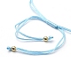 Verstellbare geflochtene Perlenarmbänder aus Nylonfaden BJEW-JB05330-03-3