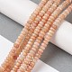 Chapelets de perles de pierre de soleil naturelle naturelles G-H292-A17-02-2